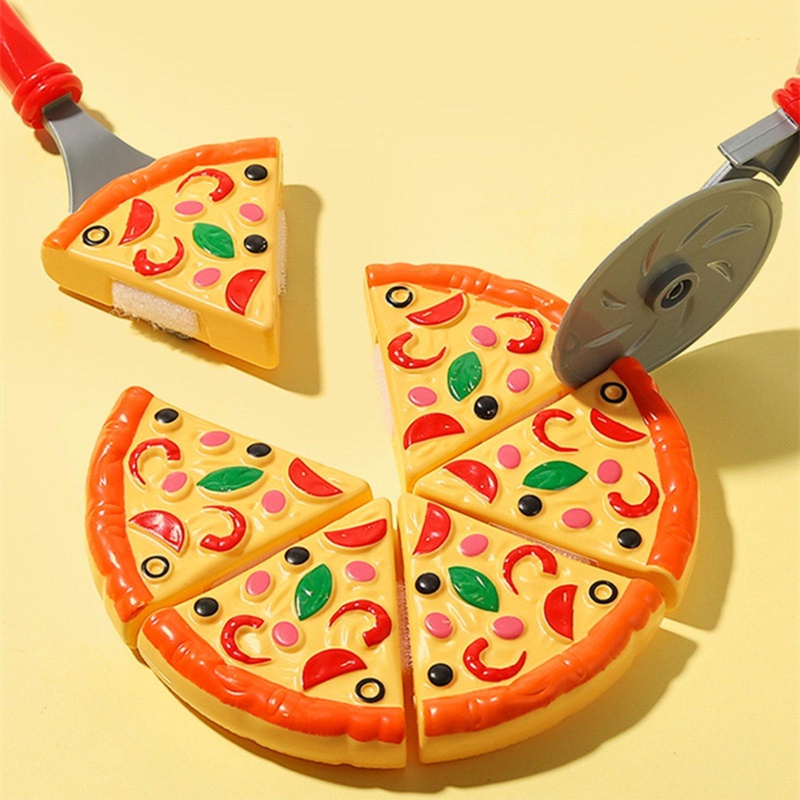 Bộ Đồ Chơi Cắt Bánh Pizza Bằng Nhựa Cho Bé