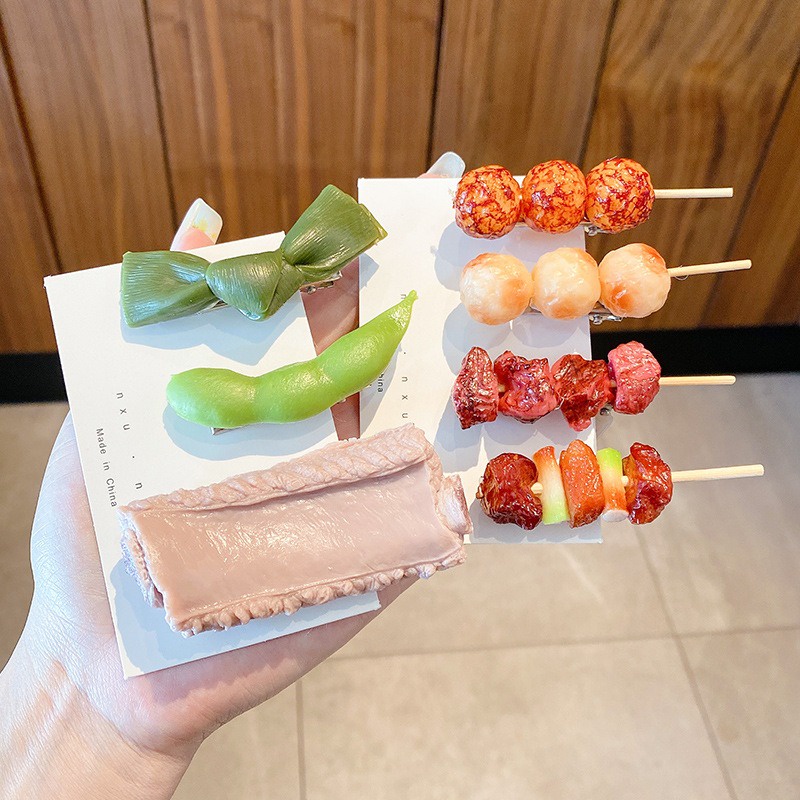 Kẹp Tóc Hình Thức Ăn Hoạt Hình Dễ Thương Cho Bé
