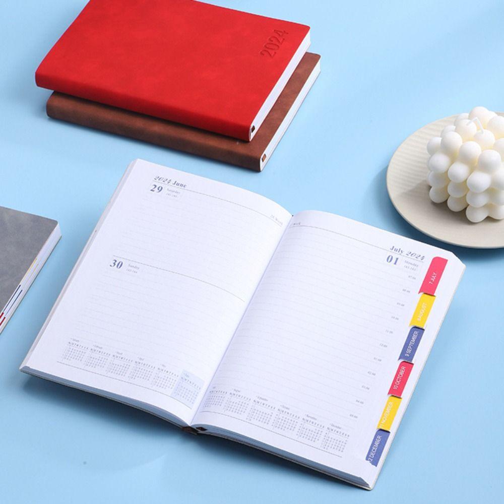 Leisure diary weekly planner, with calendar a5 2024 sách chương trình nghị sự, mini pocket notebooks văn phòng trường học