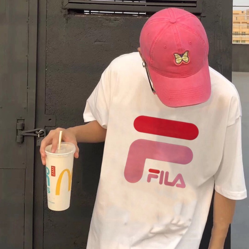 Áo Thun Tay Ngắn Cổ Tròn In Logo Fila 100% Chính Hãng Thời Trang Cho Nữ