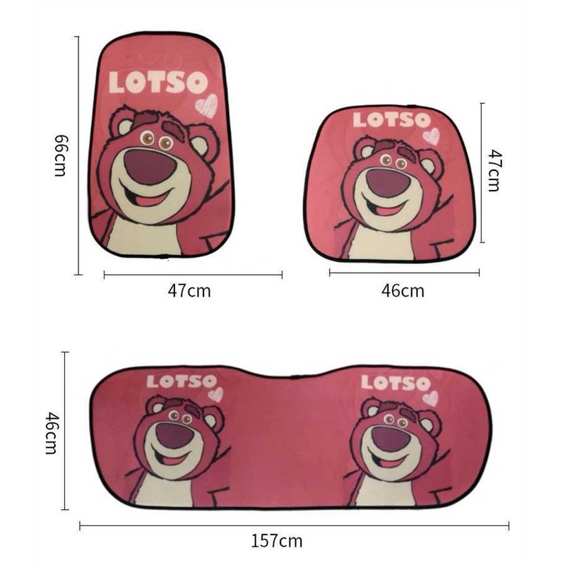 Đệm Tựa Lưng Gắn Ghế Ngồi Xe Hơi Hình Gấu Dâu Tây Dễ Thương