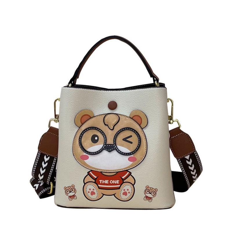 Túi Đeo Chéo Vai Hình Gấu Bill Bear Màu Tương Phản Phong Cách Hàn Quốc Sang Trọng