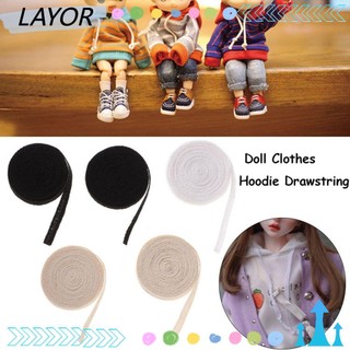 2M Mini Doll Clothing Drawstring DIY Sewing Doll Clothes Making Hoodie Drawstring