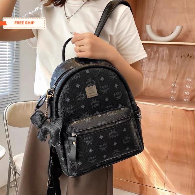 ✅Balo da PU chống nước chữ MOM size 40 phong cách hàn quốc thời trang 2023