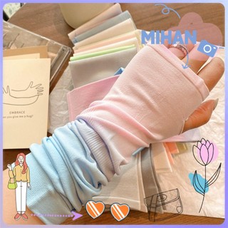 Găng Tay Chống Nắng Bằng Lụa Lạnh Màu Gradient Hiệu MIHAN1 Sự Bảo Vệ