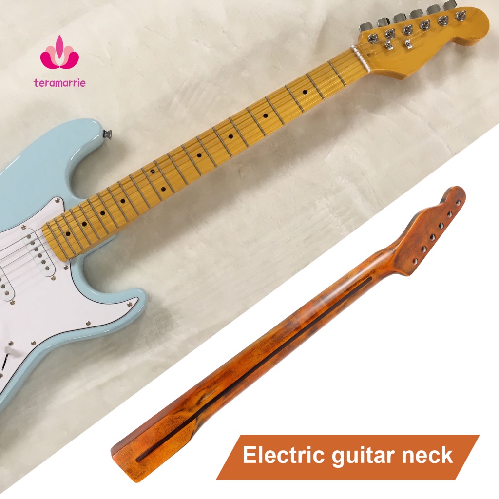 Cần Đàn Guitar Điện Bề Mặt Gỗ Trơn 21 Phím Có Thể Tái Sử Dụng