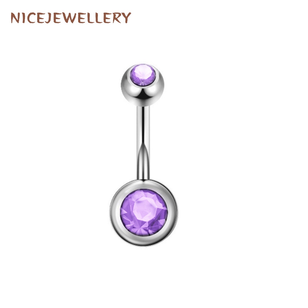 1 Khuyên Rốn Bằng Thép Không Gỉ 14g