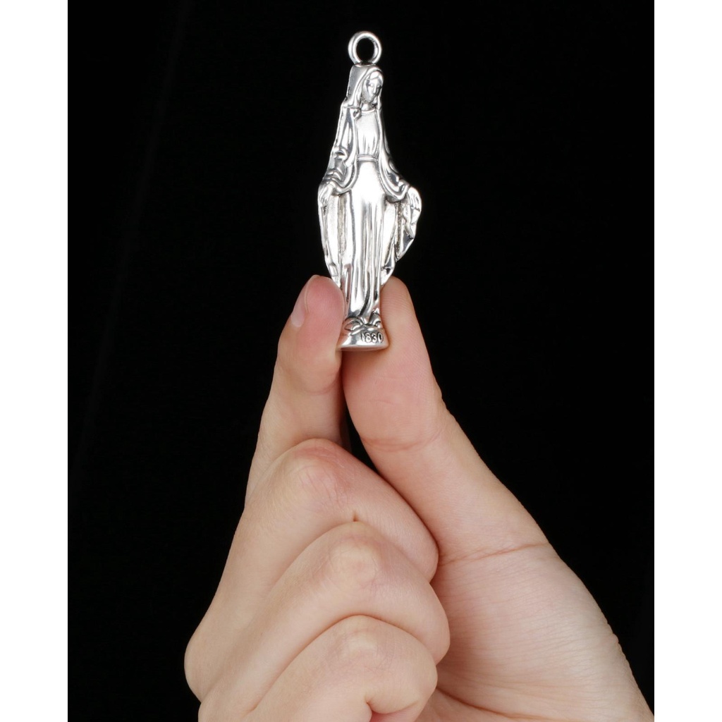 1 Mặt Vòng cổ Khắc Biểu Tượng Tôn Giáo Medal Virgin Mary My Lady DIY