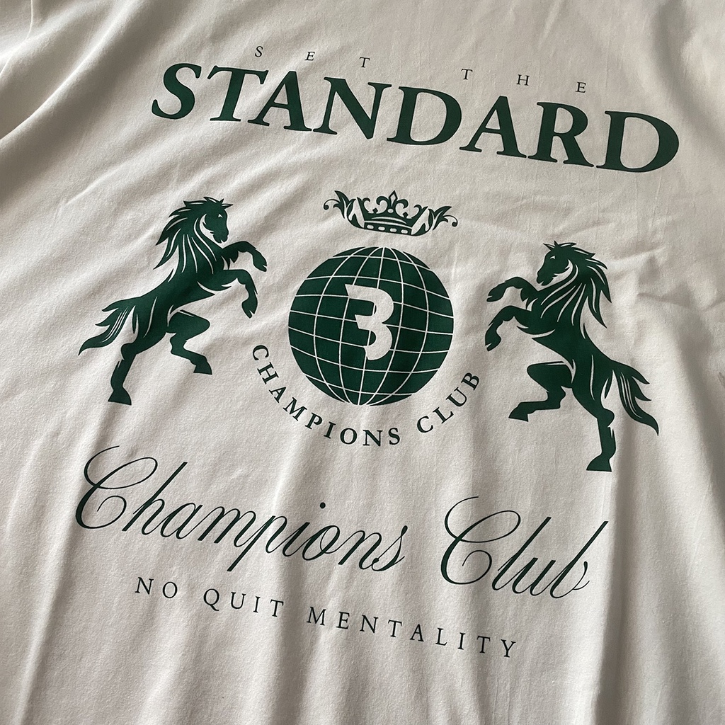 Ready stock paucris 'match lux stretch-cotton print sporty loose crewneck short-sleeved t-shirt