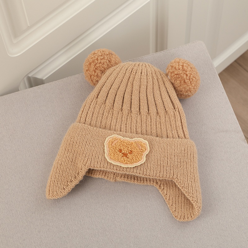 Mũ Len Thu Đông Siêu Dễ Thương Bảo Vệ Tai Chống Gió Phong Cách Hàn Quốc Cho Bé Sơ Sinh