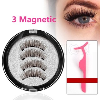 [Hàng mới về] Set 4 lông mi giả từ tính 3d mềm mại tự nhiên
