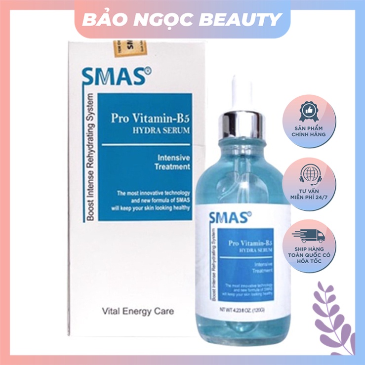 SERUM B5 SMAS CẤP ẨM, PHỤC HỒI DA, SÁNG DA, CHỐNG LÃO HÓA - SMAS PRO VITAMIN B5 HYDRA SERUM 120ML
