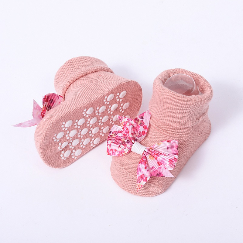 Vớ Cotton Công Chúa Đính Nơ Dễ Thương Cho Bé Gái Sơ Sinh 0-1 Tuổi