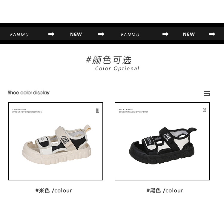 Sandal Đế Mềm Thoáng Khí Thời Trang Đi Biển Mùa Hè Cho Bé 3-10 Tuổi