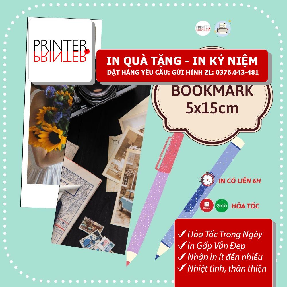 in theo yêu cầu- 8 Bookmark khác mẫu- size 5x14.5cm