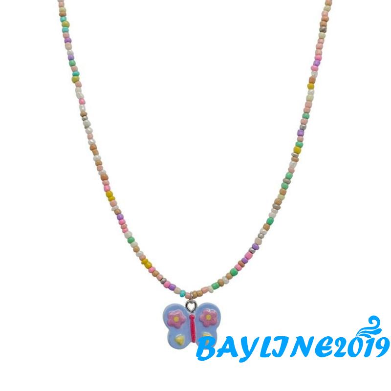 Vòng cổ Chuỗi Hạt Nhiều Màu Mặt Hình Búp Bê Barbie Cho Nữ