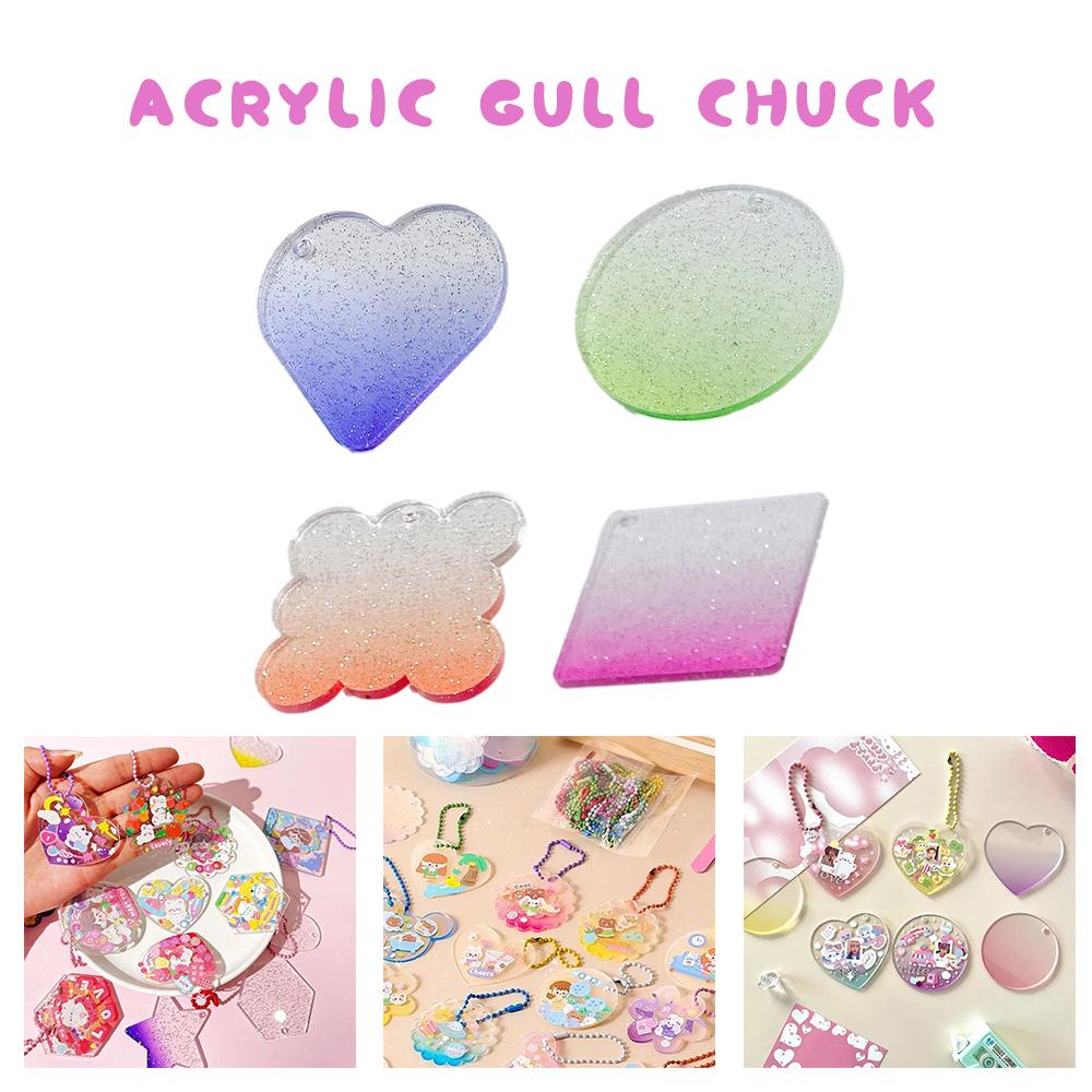 Tự làm acrylic goo cards acrylic key chain mặt dây chuyền ins quà tặng cho trẻ em đồ chơi tự làm