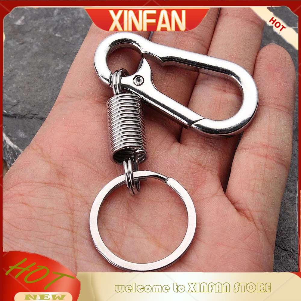 Xinfan Vòng Đệm Lò Xo Bằng Thép Không Gỉ Màu Bạc Bảo Vệ An Toàn Cho Thắt Lưng Xe Hơi