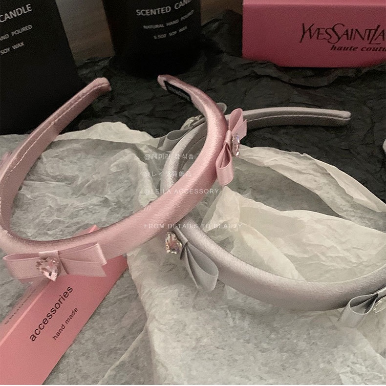 Băng Đô Nơ Bạc Đính Đá Hàn Quốc