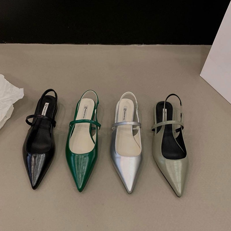 BẠCH LỘC ĐẠI NHÂN✨ Giày Búp Bê Đế Bằng Thời Trang Mùa Hè Phong Cách Pháp