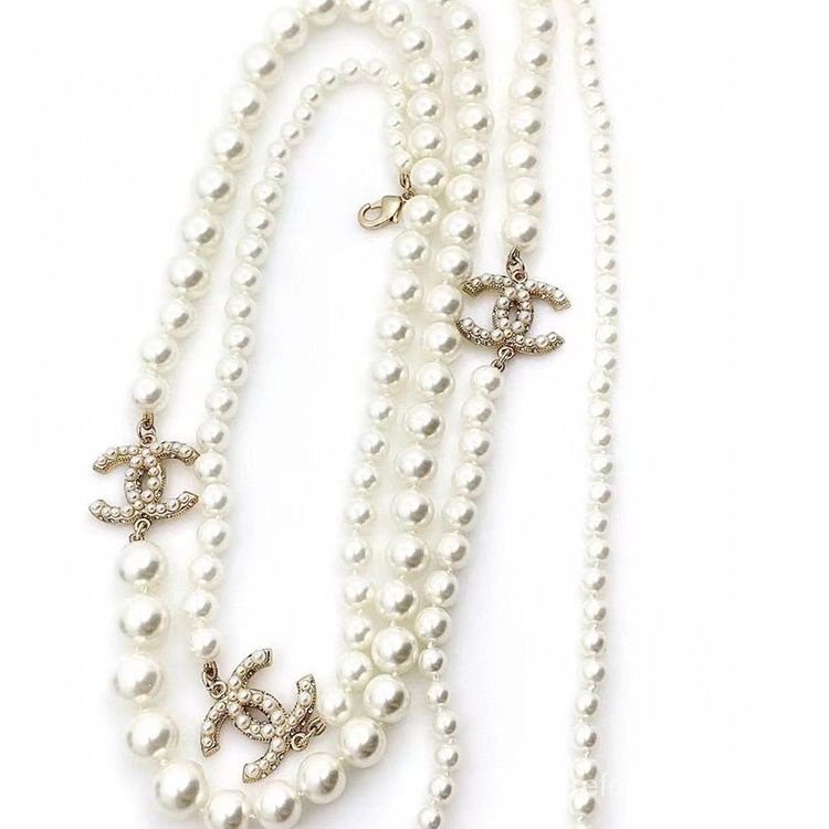 Dây Chuyền Hai Lớp Mặt Hình Quyển Sách Nhỏ Đính Ngọc Trai Phong Cách Trung Cổ 2023