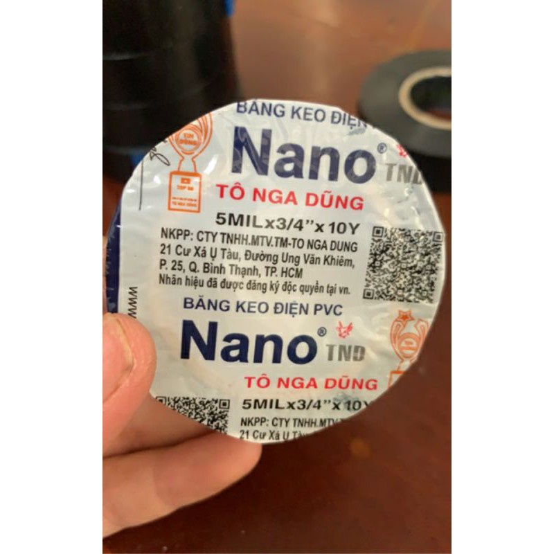 Băng Keo Điện Nano Cuộn To/Nhỏ. Băng dính đen