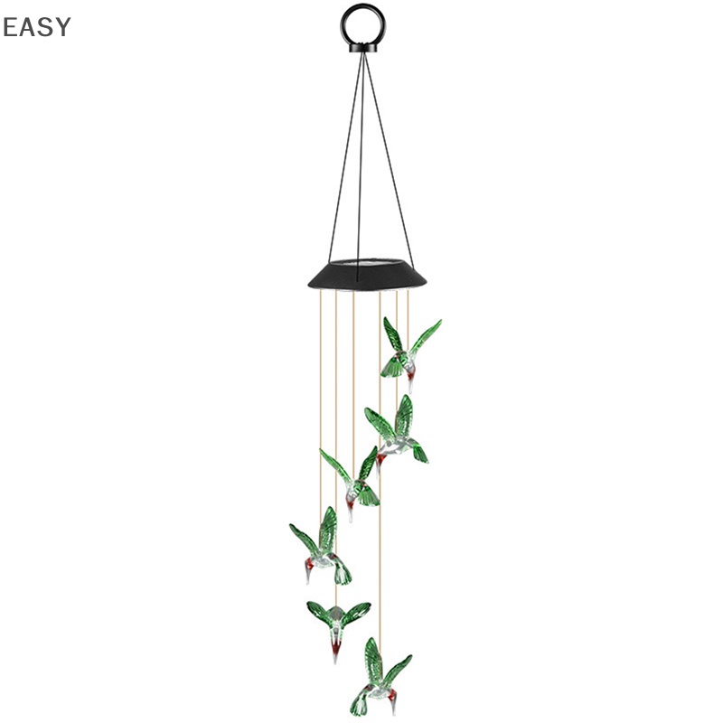 Ea năng lượng mặt trời đầy màu sắc chuông gió hummingbird chống thấm nước windchime solar light vn
