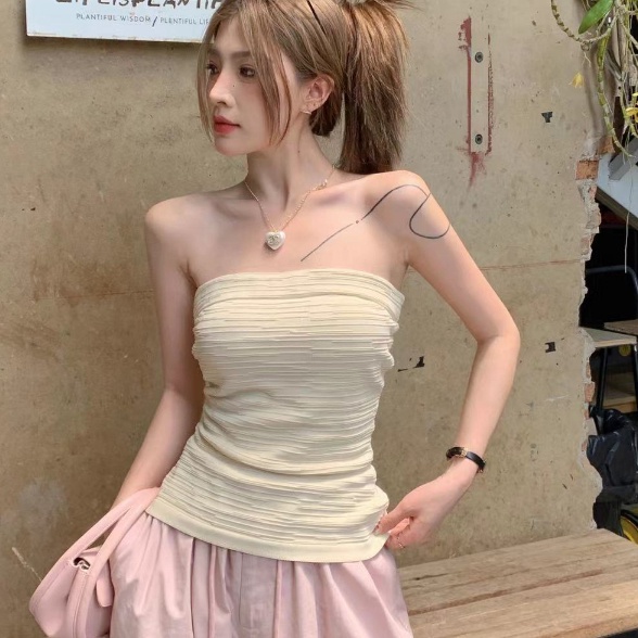 Áo quây ngực form baby tee chất vải cotton xốp dáng thời trang mùa hè quyến rũ cho nữ MA087 Pinkee