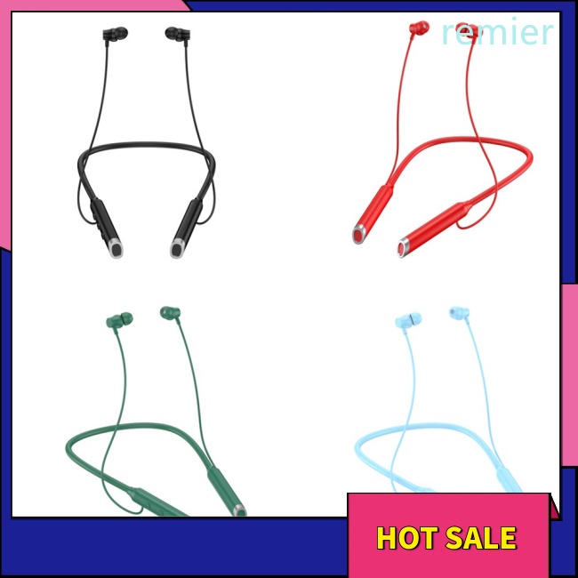 Re headphones neckband 18h ultra-long playtime headset in-ear neckband earphones for phone call music sports