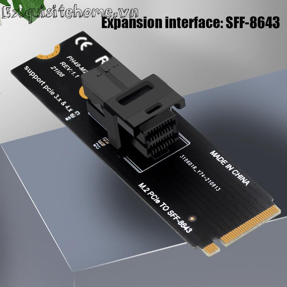 M.2 nvme to u.2 riser card mkey pciex4 to sff8643 expansion card for desktops
