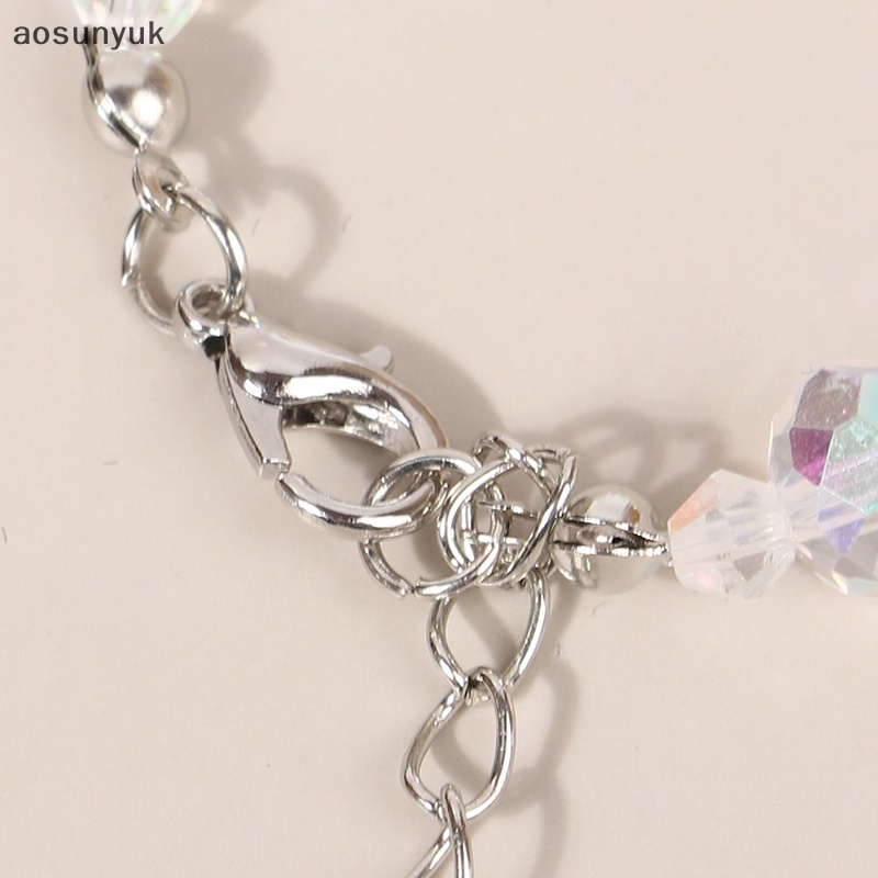 Aosunyuk ab màu cườm vòng tay làm bằng tay vòng tay thời trang pha lê vuông cho phụ nữ trang sức bên có thể điều chỉnh en