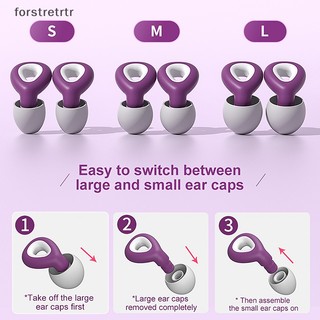 Forstretrtr 1set nút bịt tai ngủ giảm tiếng ồn bảo vệ tai nút tai silicone chống ồn nút tai chống ồn nút tai ngủ chống thấm nước en