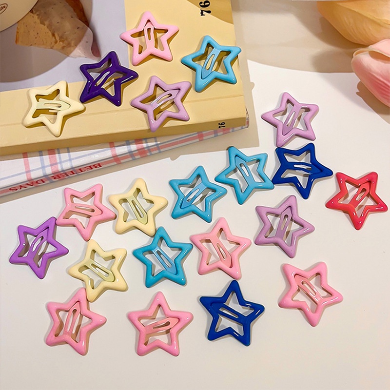 Kẹp Tóc Ngôi Sao Năm Cánh Bằng Kim Loại Màu Bạc Mát Mẻ Dễ Phối Đồ Dành Cho Bạn Gái 2023