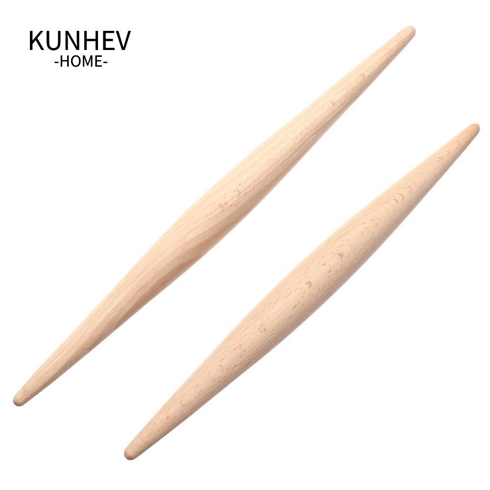 KUNHEV Cán ghim cán ghim & bảng bánh ngọt tự làm bánh bao da bột con lăn gỗ rắn