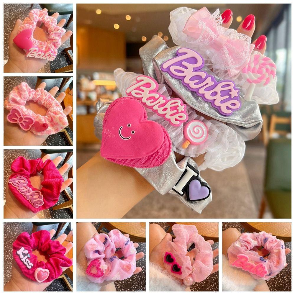 Shanrong barbie dây buộc tóc, chữ sang trọng, mũ đội đầu đơn giản phim hoạt hình scrunchies y2k cosplay