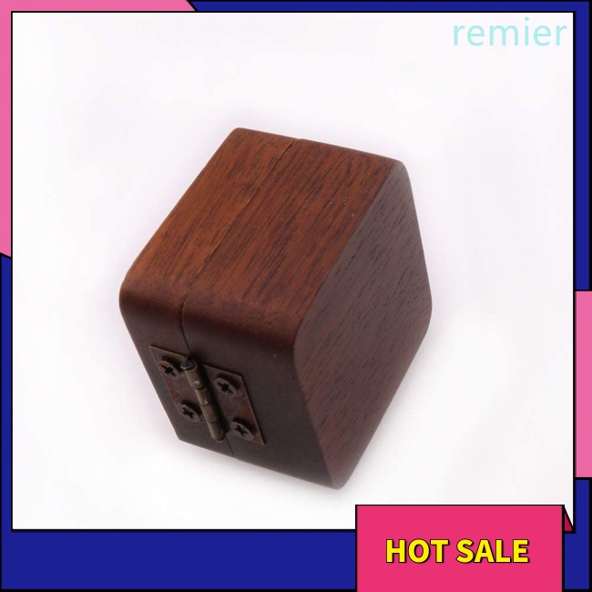 Re solid wood guitar pick box black walnut case holder organizer for guitarist musician gift 3 picks