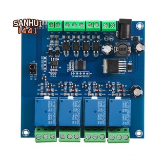 Modbus rtu 4 way relay module 7-24v relay module chuyển rs485 / ttl đầu vào và đầu ra với bảo vệ chống ngược