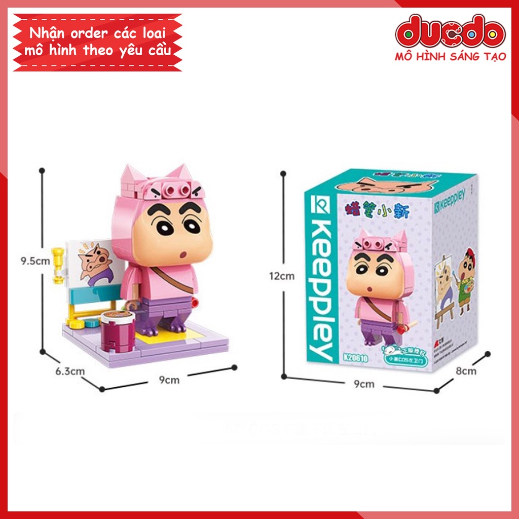 Keeppley K20607 K20609 K20610 Brick Headz Shin cậu bé bút chì - Đồ chơi Lắp ghép Mô hình BrickHeadz