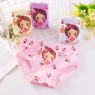 [ct] Đồ lót trẻ em đồ lót cho bé gái hình tam giác cotton tinh khiết không có kẹp mông bé gái phim hoạt hình quần đùi trẻ em vừa và lớn