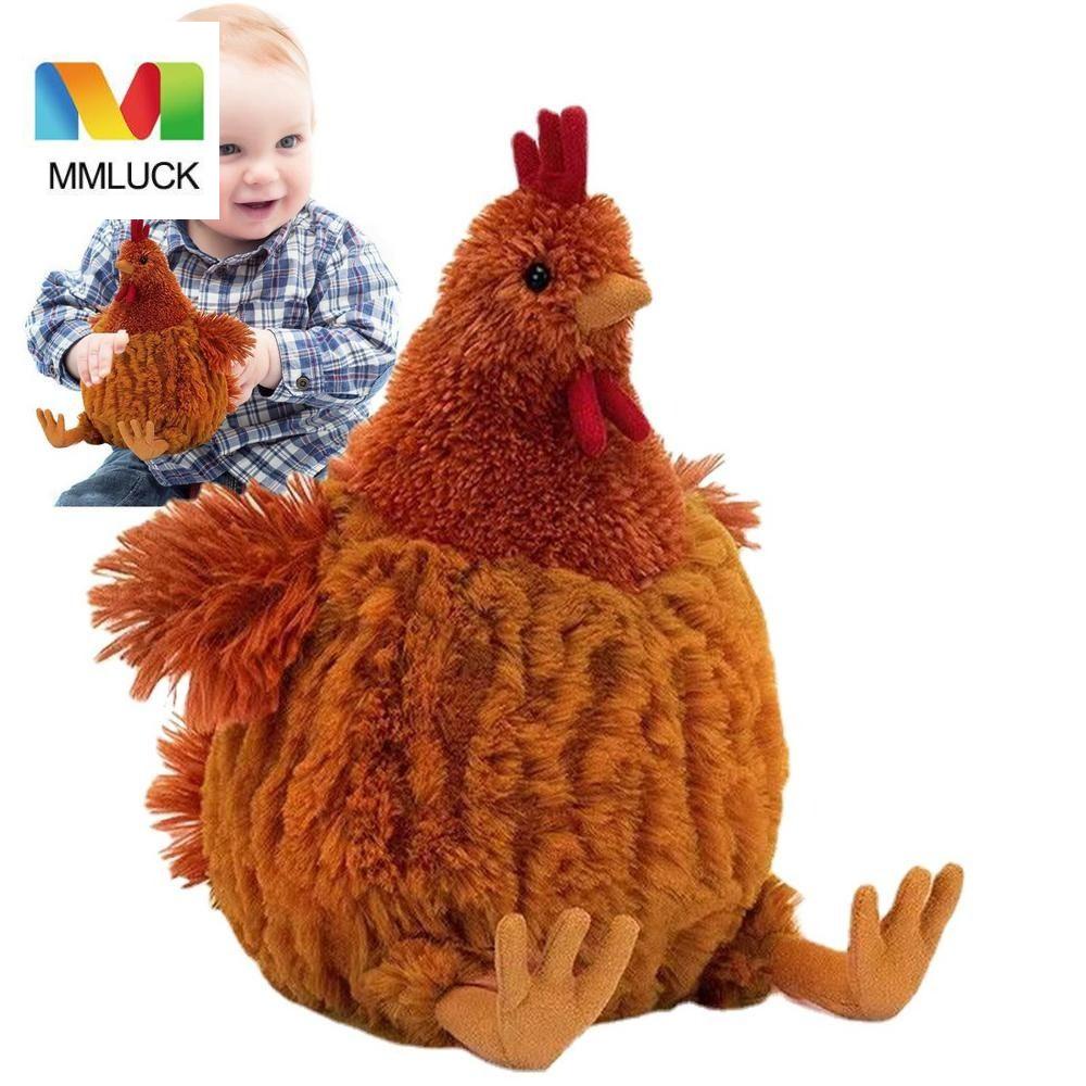 Mmluck jellycats chicken plushie dolls, cecil chick animation chicken cecil mô phỏng búp bê gà, đồ chơi mô hình soft bessie chick clooney rooster home room decor