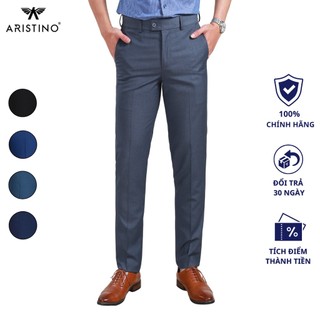 Quần âu nam ARISTINO phom dáng Slim fit ôm, thiết kế chỉn chu với nếp ly vĩnh viễn giúp quần luôn đứng dáng - ATR00308