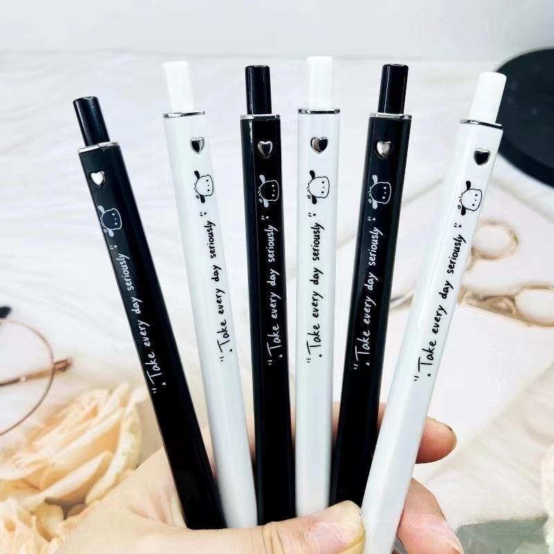 Ins style ink pen sinh viên pacha dog rollerball pen 0.5mm press pen văn phòng phẩm sinh viên