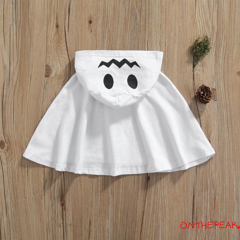 Ont-kids cloak toddler halloween cartoon patterns in áo khoác có mũ trùm đầu cho mùa xuân thu 9 tháng-3 tuổi