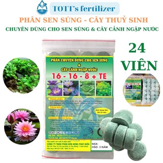 Phân bón cho sen súng cây ngập nước gói 24 viên