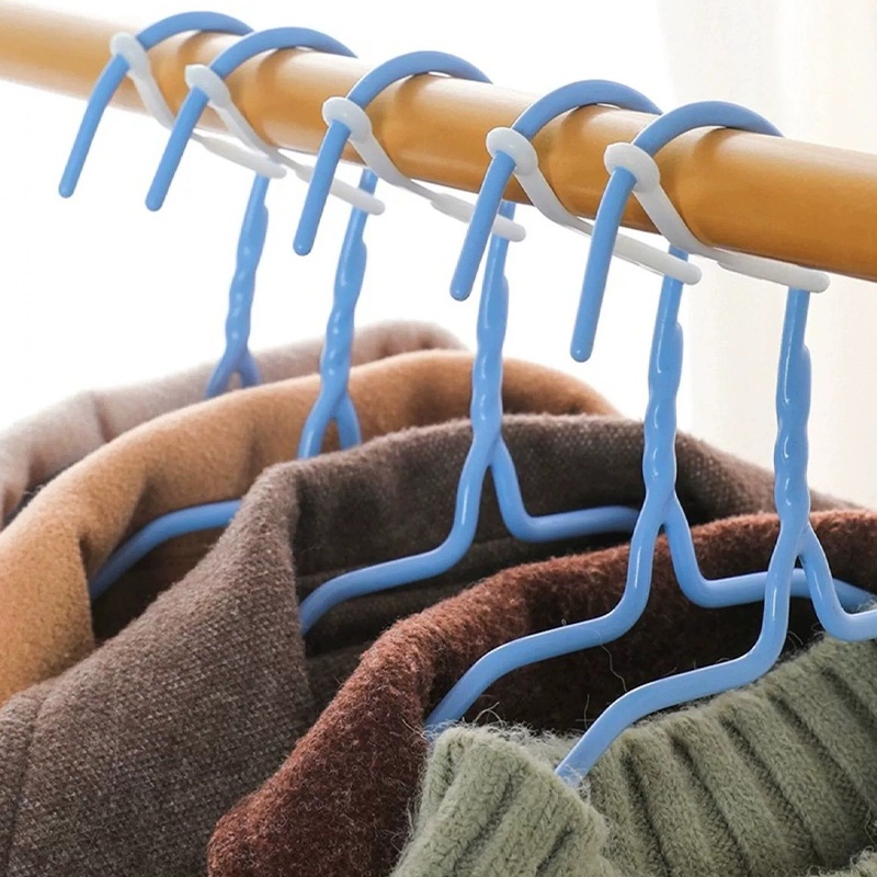 Bộ 10 khóa cố định móc treo áo quần HOUSEEKER bằng silicone chống gió chống trượt sử dụng ngoài trời
