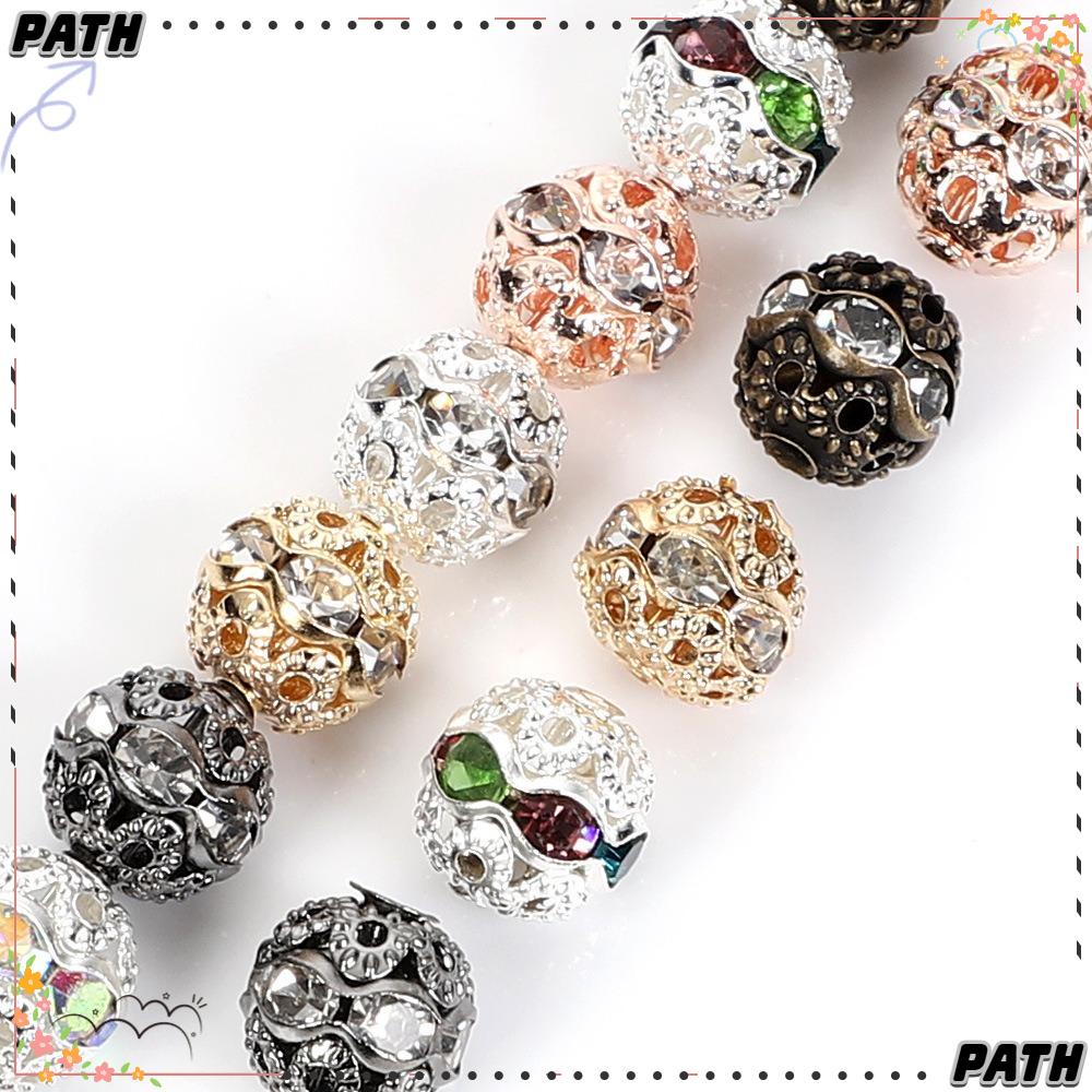 Path 200 chiếc hạt bóng disco, hạt tròn màu hỗn hợp, đồ trang sức tự làm làm 8mm ball rhinestone rhinestone ball spacer hạt vòng cổ