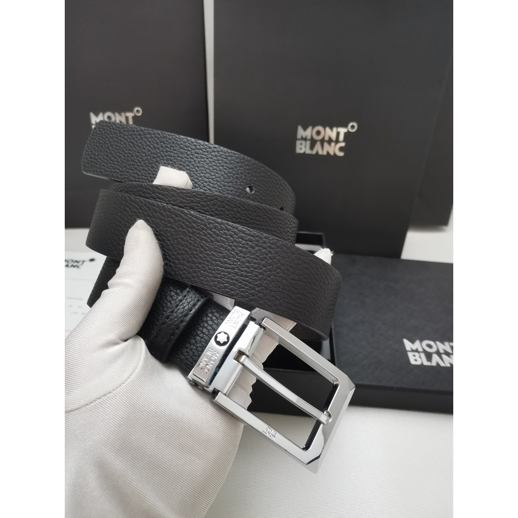 Montblanc thắt lưng nam da thật dây đeo thắt lưng sang trọng quần jean ghim khóa thắt lưng hộp quà