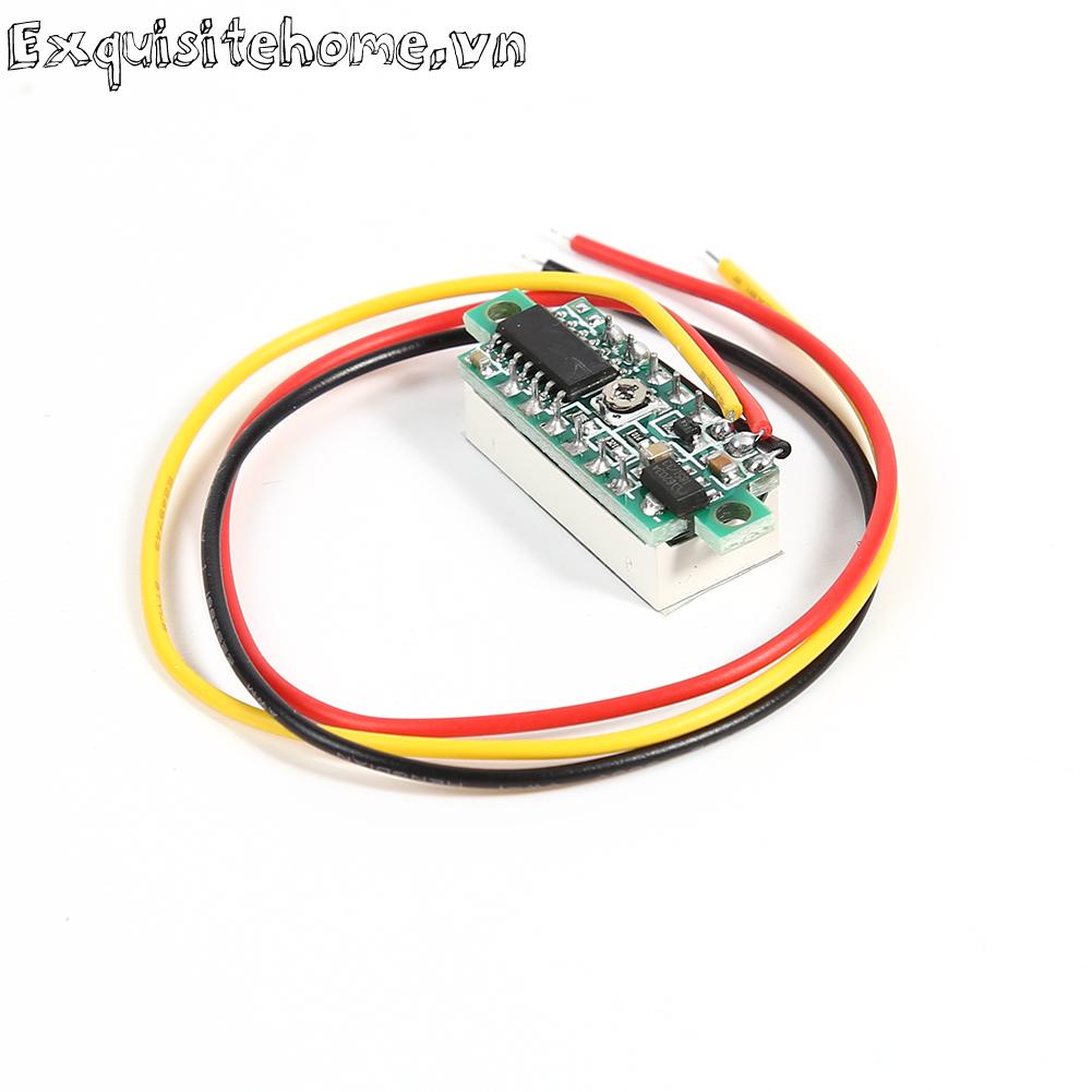 0,28 inch dc 0-100v 3 dây đồng hồ đo điện áp mini đồng hồ đo vôn kế màn hình led