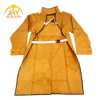 120cm tạp dề hàn chống cháy dài tay thợ hàn quần áo bảo hộ chia da chống cháy-chống cháy