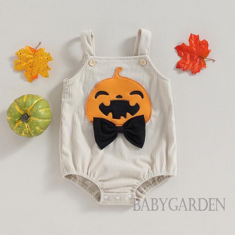 Jumpsuit Nhung SáT NáCh, HọA TiếT Bí Ngô halloween Cho Bé